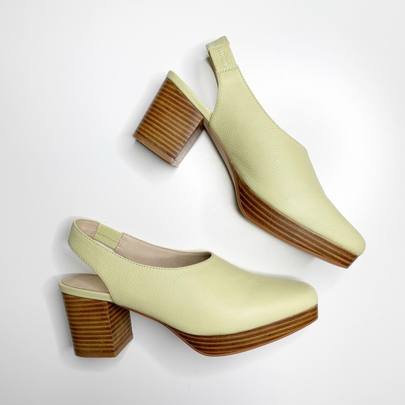Intentionally Blank Shoes - Intentionally Blank Lotus Slingback Mules Lime 8